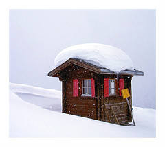 cabin in the snow
